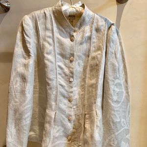Armani Collezioni linen blend beige jacket